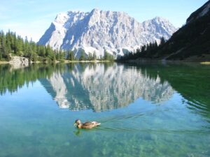 Spitzenbild Alpenpanorama Bergsee