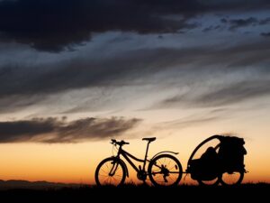 Fahrrad Abendstimmung Paragliding Fluggebiet