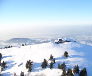 Fluggebiet Hochries Winter Schnee Gipfel