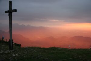 Startplatz Hochries Paragliding Sonnenuntergang