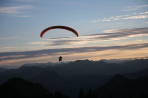 Blick Zugspitze Alpenflug Gleitschirm