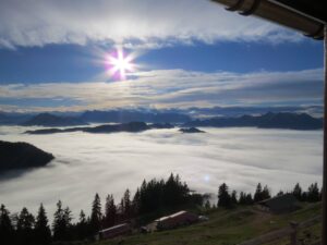 Wanderung Achental Hochgern Nebel Wetter