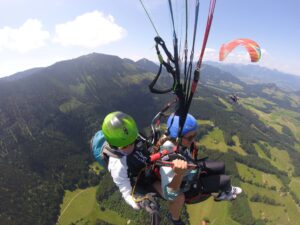 Geschenk Paragleiten Tandemflug Gutschein Partner