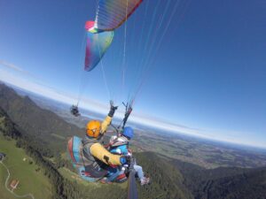 Partnerflug Pärchenflug Tandemfliegen Hochfelln