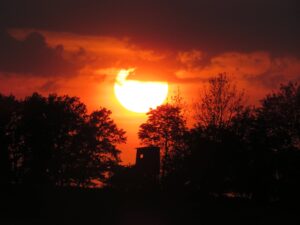 Paragliding Fluggebiet Sonnenuntergang Wetter