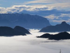 Wolkenstimmung Nebel Wilder Kaiser Wandern Herbst